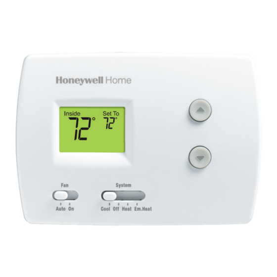 Honeywell  Thermostat PRO TH3000 Series Operating Manual