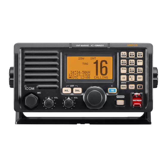 Icom IC-GM651 Instruction Manual