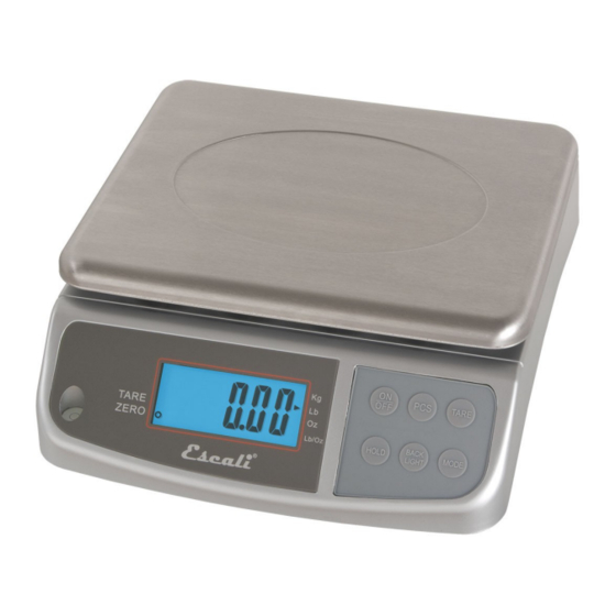 Escali M3315 Product Manual