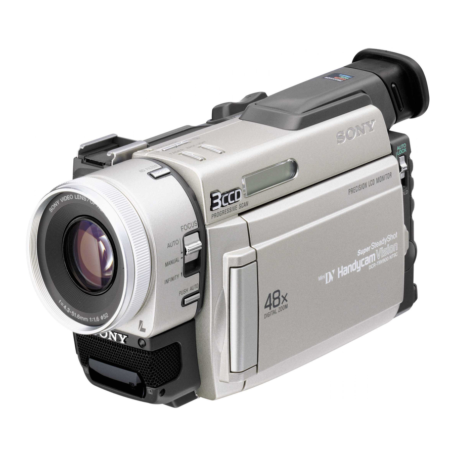 Sony DCRTRV900 - MiniDV Handycam Digital Video Camcorder Manuals