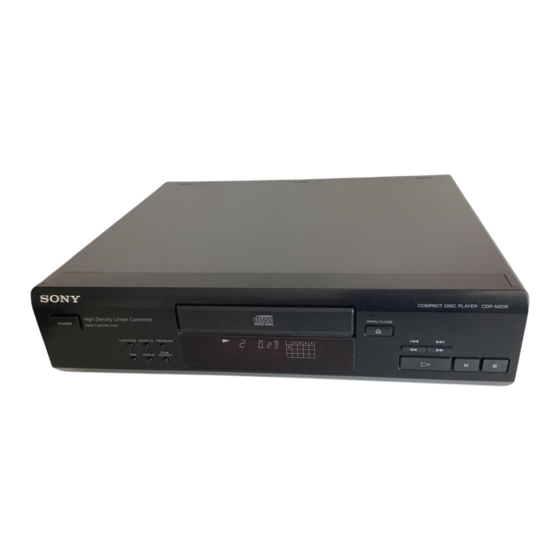 Sony CDP-M205 Operating Instructions Manual