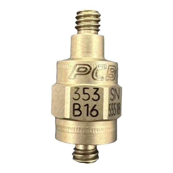 PCB Piezotronics 353B16 Installation And Operating Manual