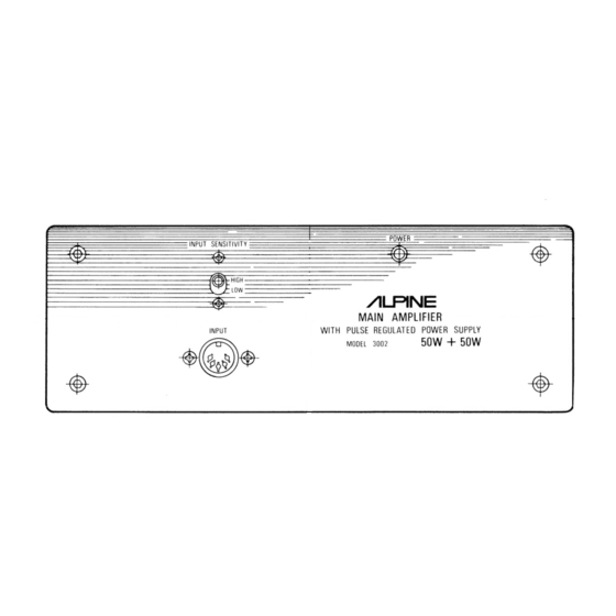 Alpine 3002 Service Manual