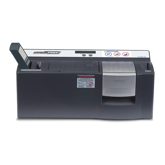 Brother SC-2000 Parts Reference List