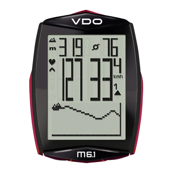 VDO Cyclecomputing M6.1 Short Instruction Manual