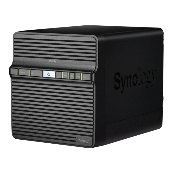 Synology DiskStation DS418j Hardware Installation Manual