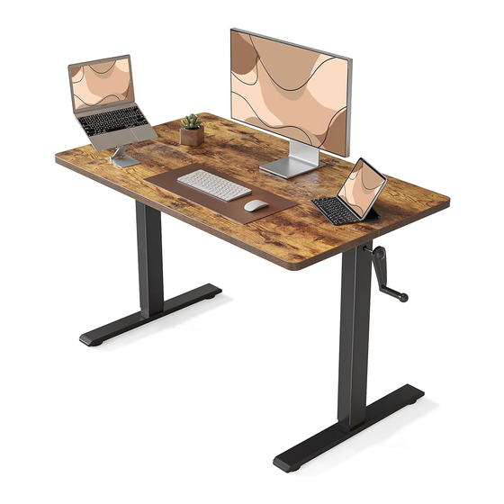 FEZIBO CRANK STANDING DESK Assembly Instructions Manual