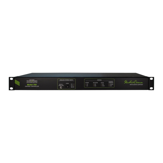 StudioComm Dante 792 Manuals