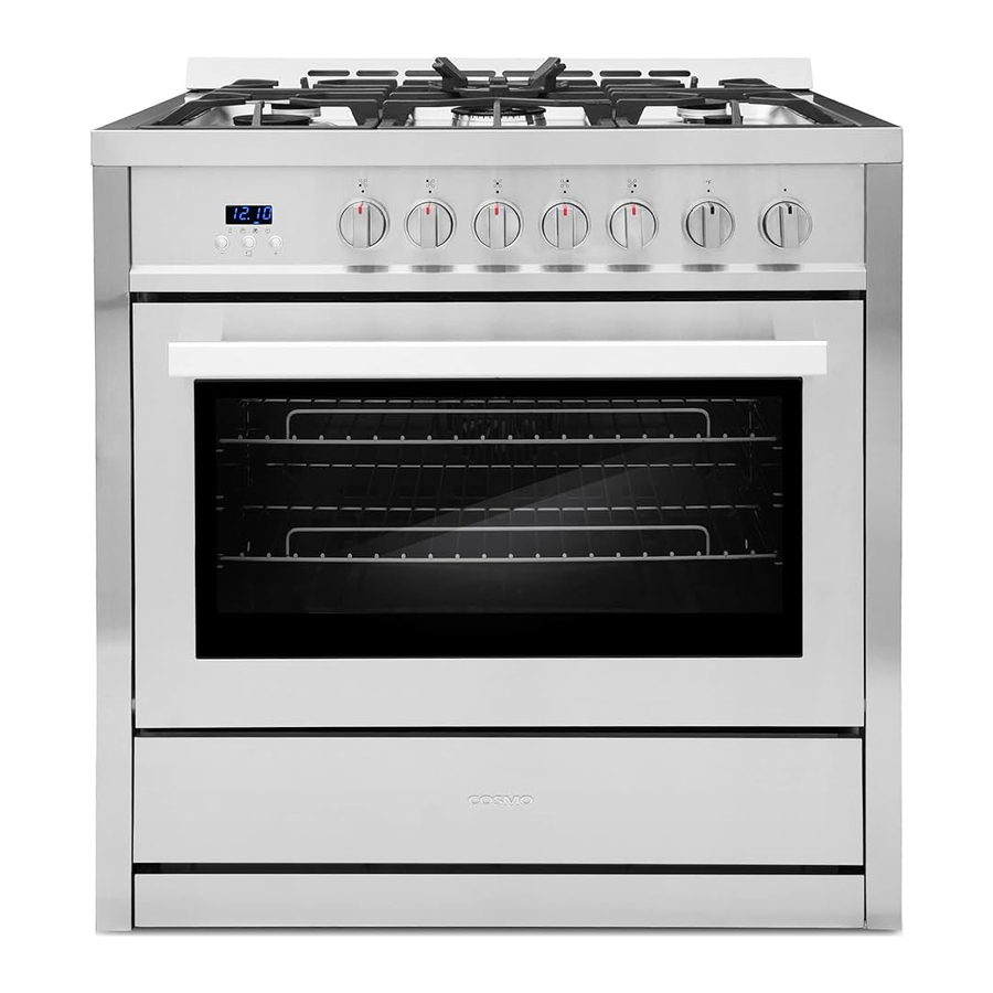 Cosmo COS-965AGC, COS-965AGFC - Gas Range Manual