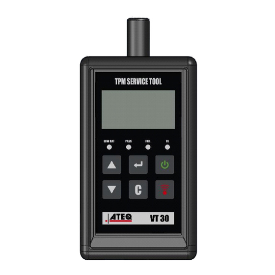 ATEQ VT30 Quick Reference Manual