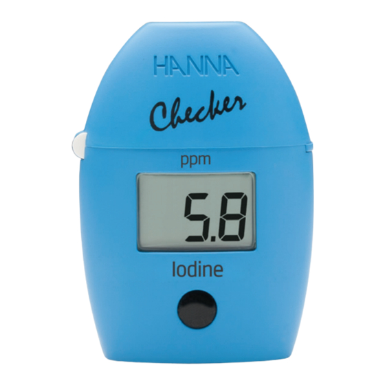 Hanna Instruments Checker HI718 Instruction Manual
