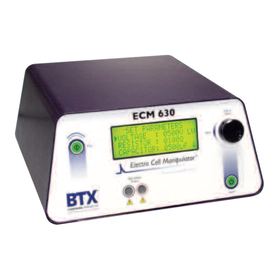 BTX ECM 630 User Manual