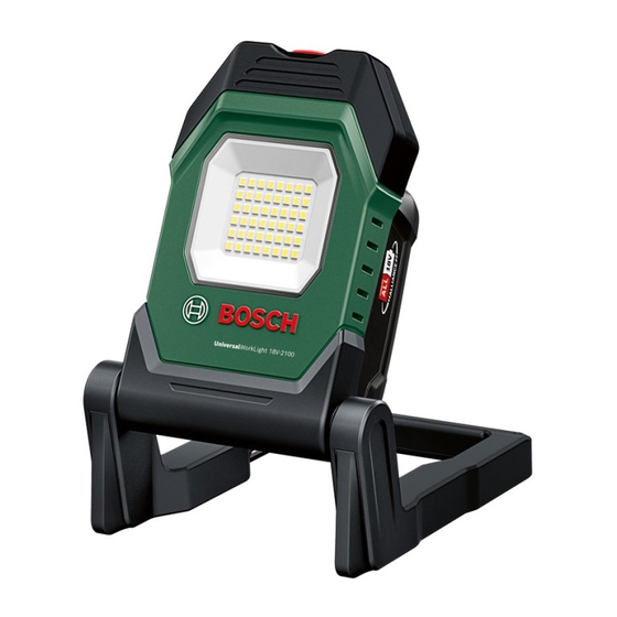 Bosch UniversalWorkLight 18V-2100 Original Instructions Manual