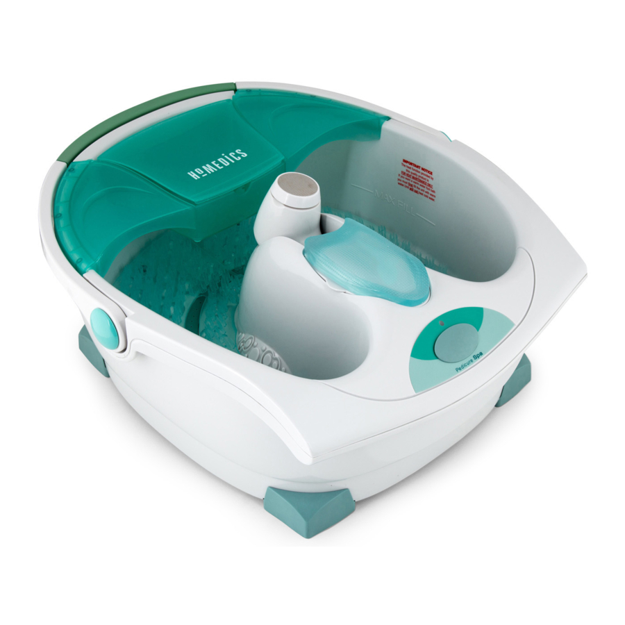Homedics Pedicure Spa HL-200, HL-200-1 Manual
