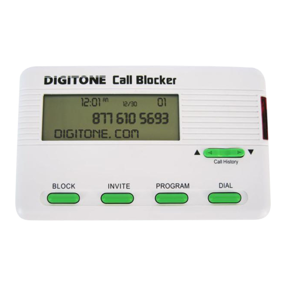 Digitone Call Blocker Code List