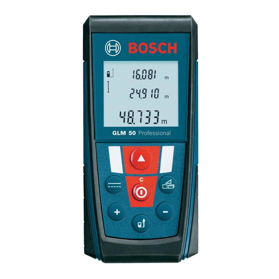 Bosch GLM 50 Professional Manuals