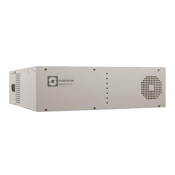 Stentofon AlphaCom E Quick Start Manual
