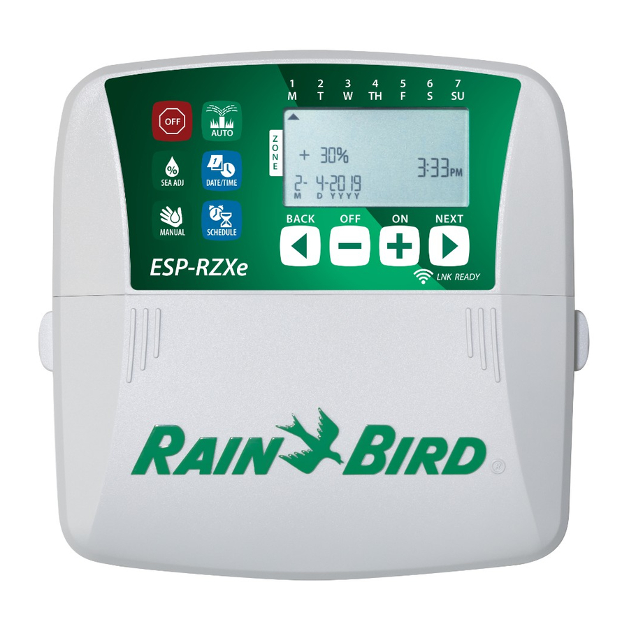 Rain Bird ESP-RZXe Installation Manual And Operation Manual