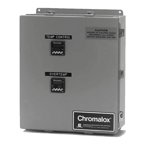 Chromalox SCR Power Control Panel Manuals