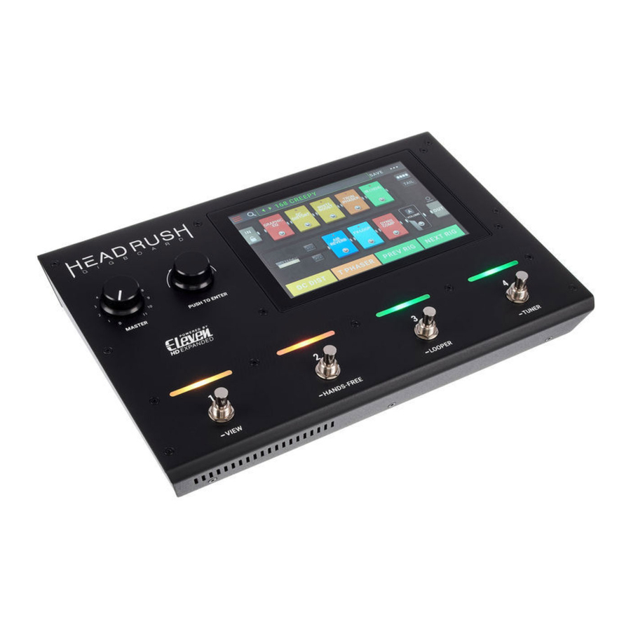 HEADRUSH Gigboard - Amp Modeling Guitar Effects Processor Manual