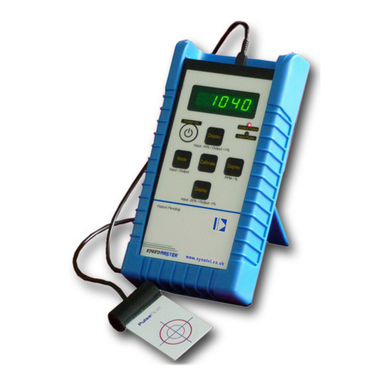 Synatel SpeedMaster SSM1 Quick Start Manual
