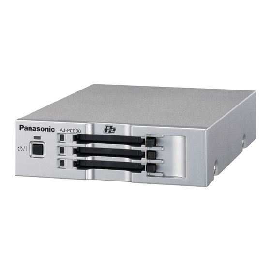 Panasonic P2 AJ-PCD30P Operating Instructions Manual