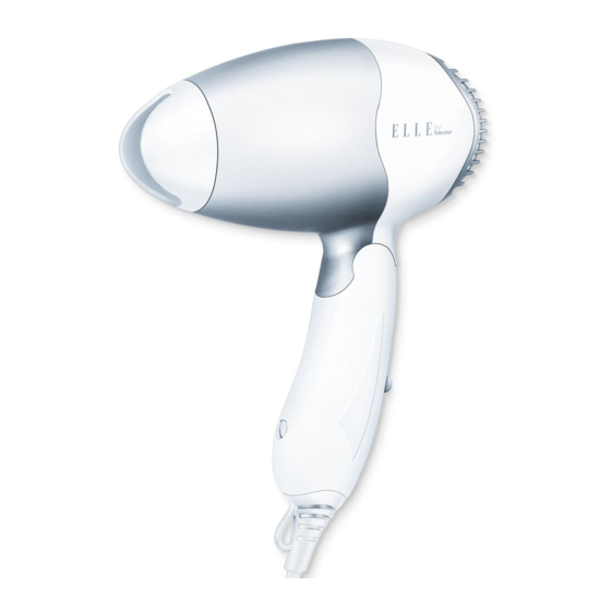 Beurer Elle HDE 10 Instructions For Use Manual