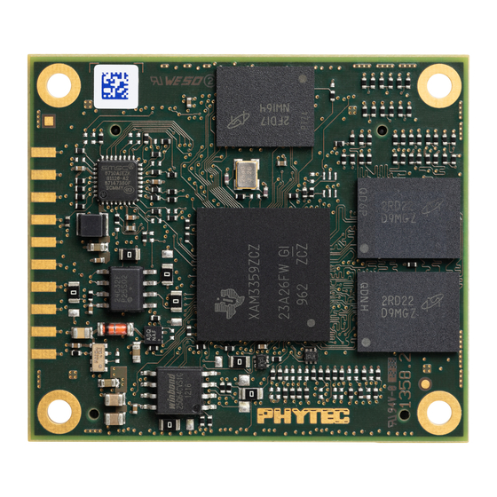 Phytec phyCORE-AM335 Series Hardware Manual