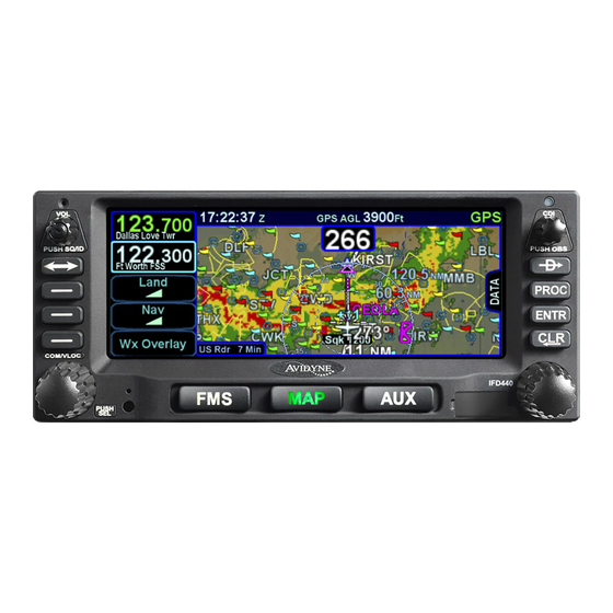 Avidyne IFD440 Pilot's Manual