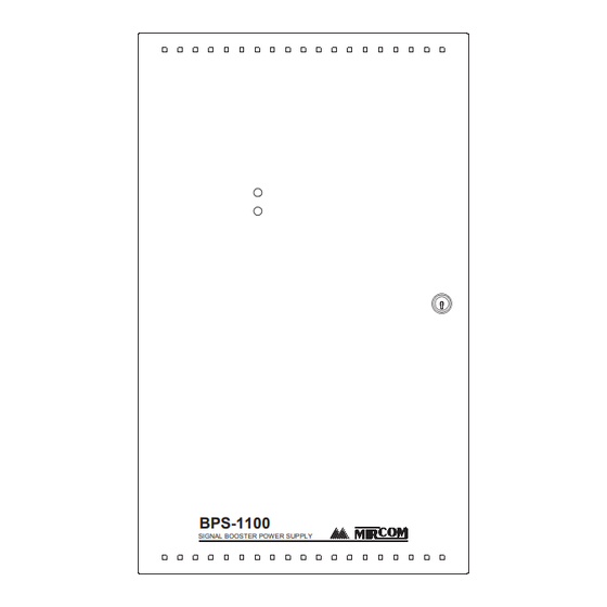 User Manuals: Mircom BPS-1100 Power Supply
