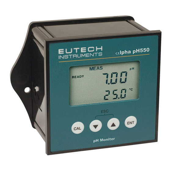EUTECH INSTRUMENTS ?lpha-pH550 Instruction Manual
