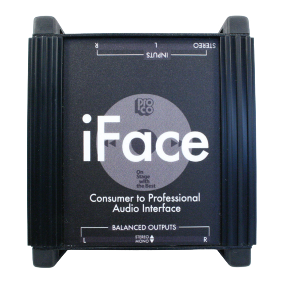 Pro Co Sound iFace User Manual