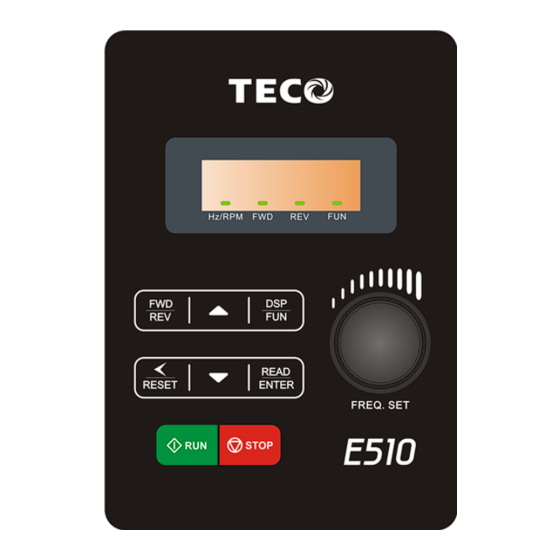 TECO E510 Quick Start Manual