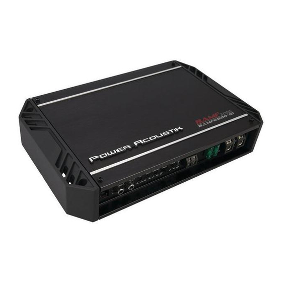 Power Acoustik BAMF2600/1D Owner's Manual