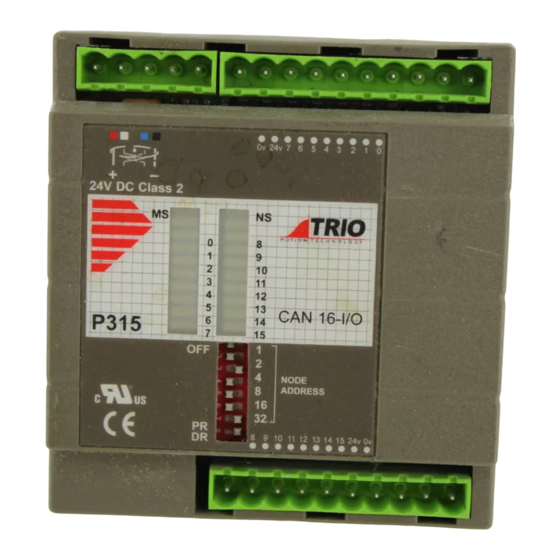 Trio Motion Technology CAN 16-I/O Modules Reference Manual