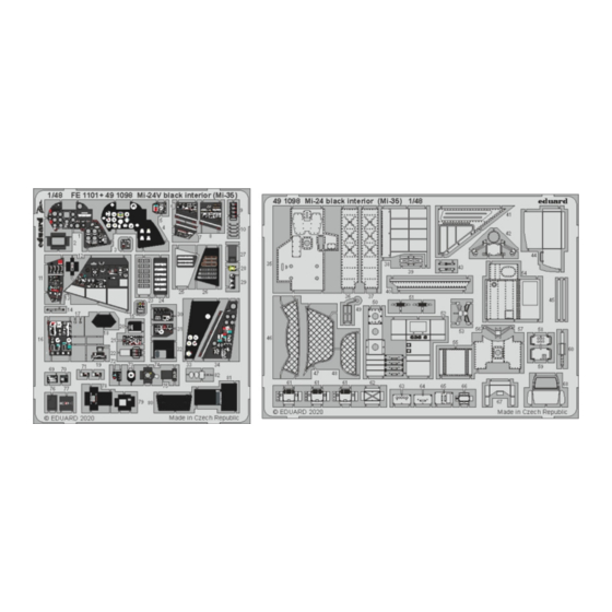 Eduard Mi-24 black interior Mi-35 Assembly Instructions