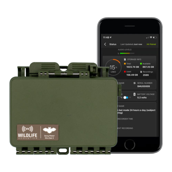 Wildlife Acoustics Song Meter Mini Bat 2 User Manual