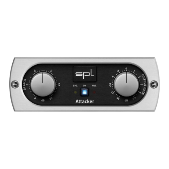 User Manuals: SPL Attacker2980 Recording Equipment