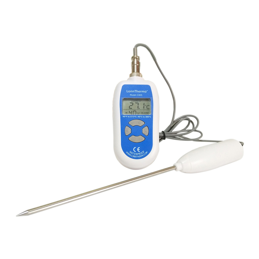 LonnThermo 3305 - Digital Waterproof Food Thermometer Manual