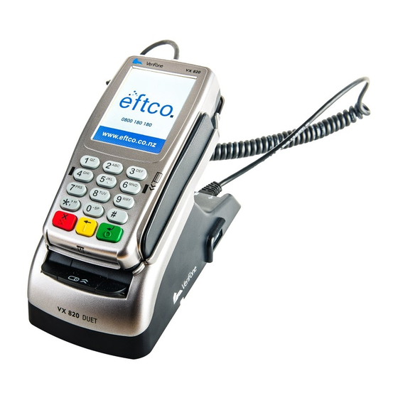 VeriFone VX 820 Duet Installation Instructions Manual