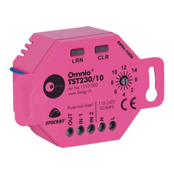 Omnio TST 230/10 Instruction Manual