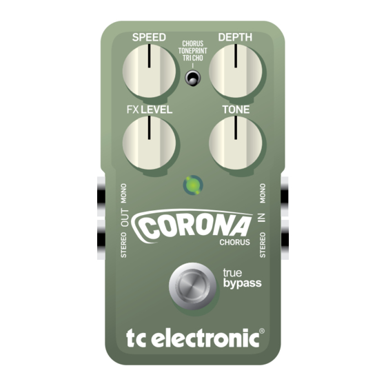 TC Electronic CORONA CHORUS Quick Start Manual