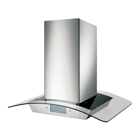 KOBE ISLAND GLASS CANOPY WITH LCD SCREEN IS2436GSB Installation Instructions Manual