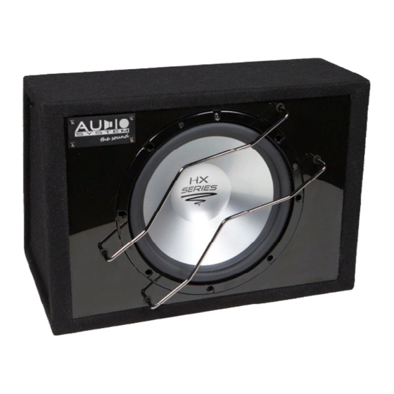 Audio System HX 10 Phase G User Manual