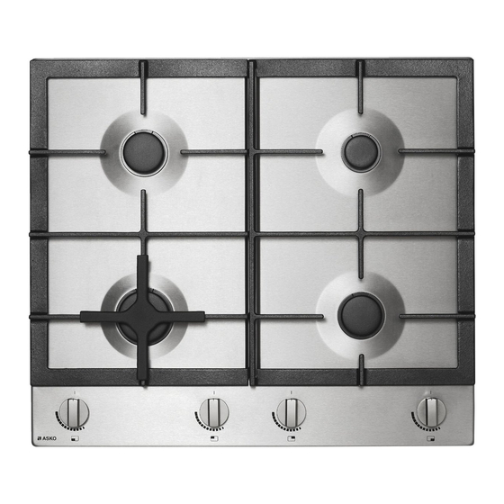 Asko Hg1654s Gas Cooktop Manuals