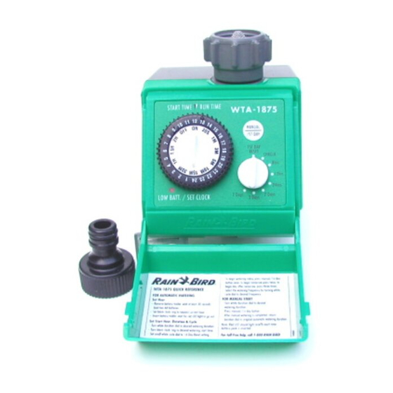 Rain Bird WTA-1875 Owner's Manual