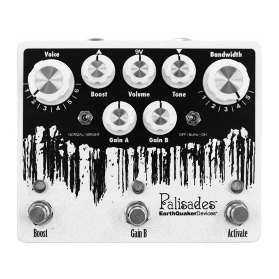 EarthQuaker Devices Palisades Operation Manual