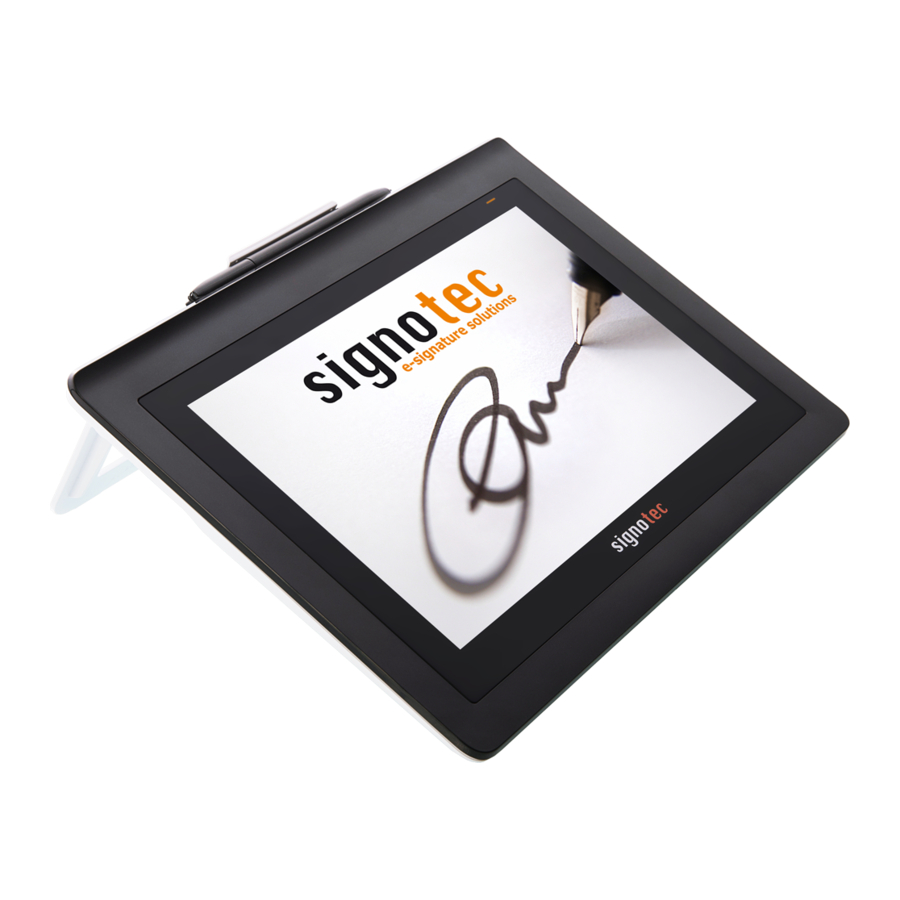 User Manuals: Signotec Delta TPD LCD Signature Pad