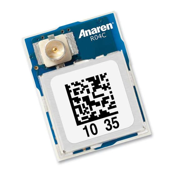User Manuals: Anaren A1101R04C00GM Transceiver Module