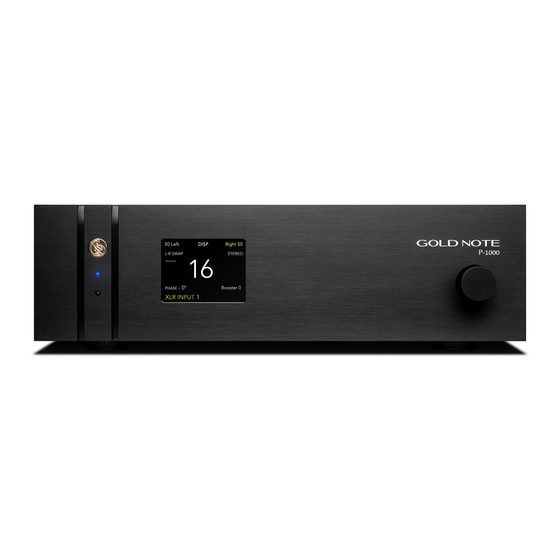 Gold Note P-1000 MKII User Manual